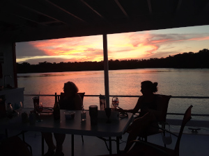 Sunset on the baot