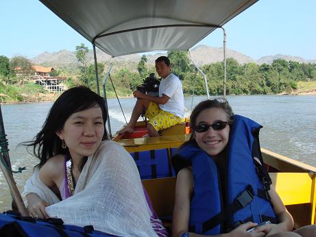 Long boat ride on the River Kwai