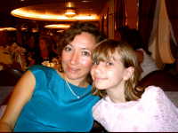 Vick & Mom at dinner